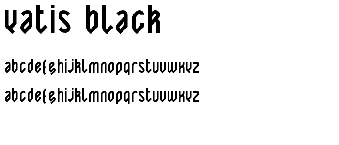 Yatis black font